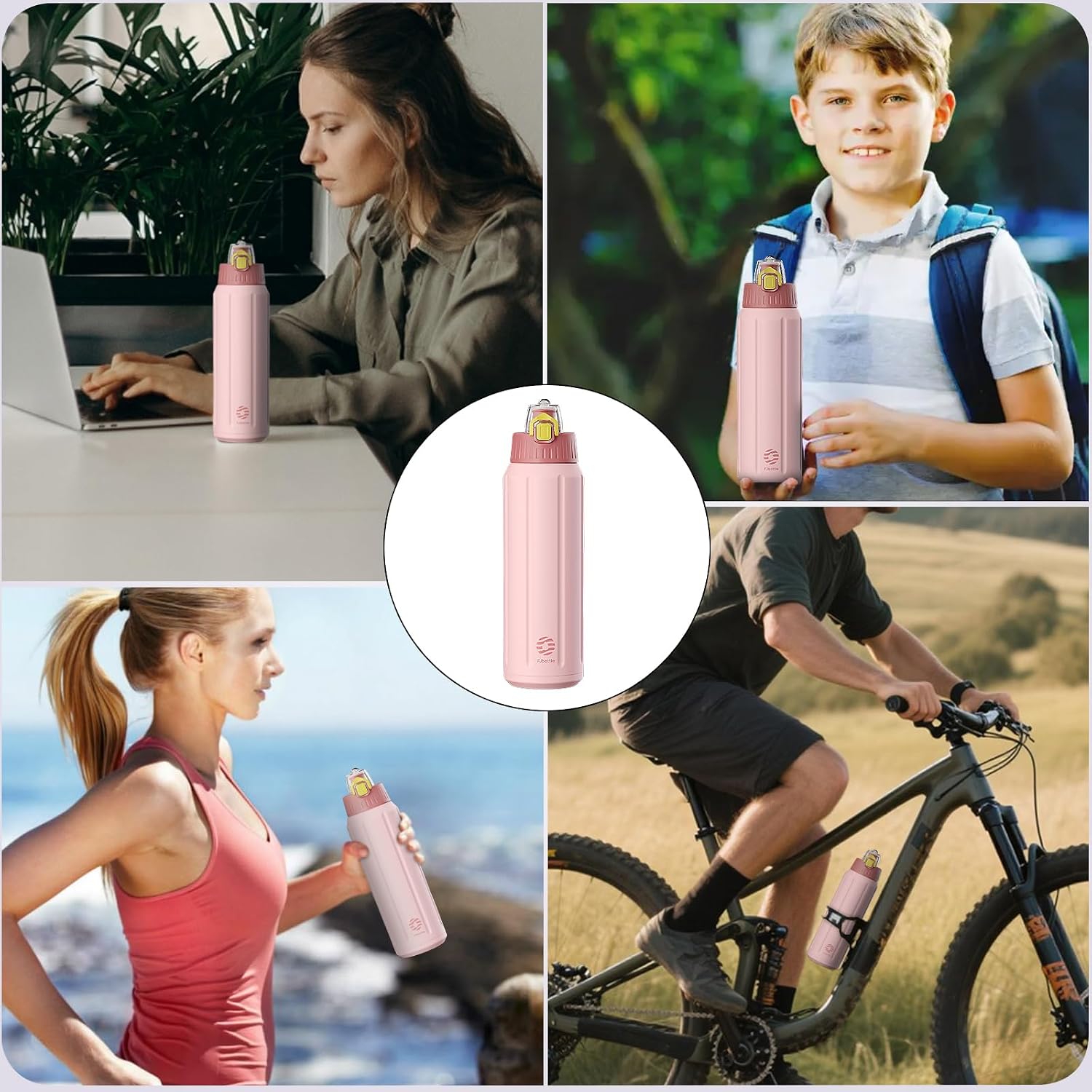 FJBOTTLE - BOTELLA DE AGUA DEPORTIVA CON TAPA TRITÁN Y AISLAMIENTO - 600ML - 2