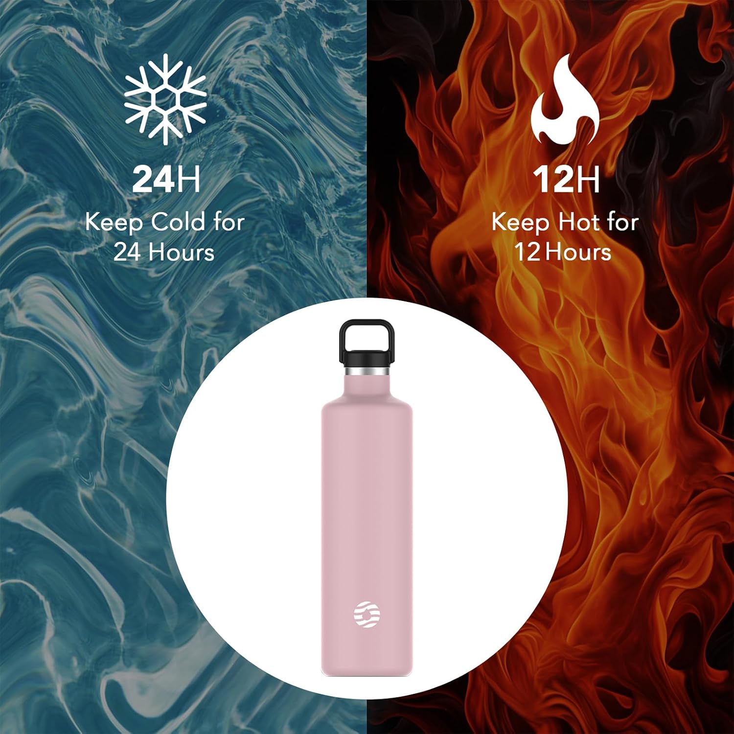 FJBOTTLE - BOTELLA DE AGUA DE 1750ML ACERO INOXIDABLE TÉRMICO DE DOBLE PARED PARA BEBIDAS CALIENTES/FRÍAS CON BOLSA DE TRANSPORTE - 4