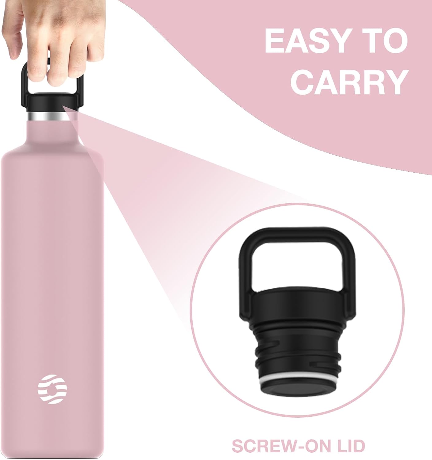 FJBOTTLE - BOTELLA DE AGUA DE 1750ML ACERO INOXIDABLE TÉRMICO DE DOBLE PARED PARA BEBIDAS CALIENTES/FRÍAS CON BOLSA DE TRANSPORTE - 6