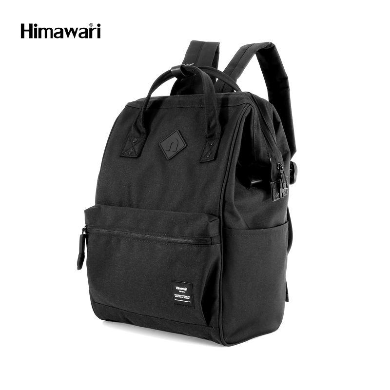 HIMAWARI - MOCHILA ESCOLAR O DE VIAJE PORTA LAPTOP CON PUERTO USB - NEGRO - 1