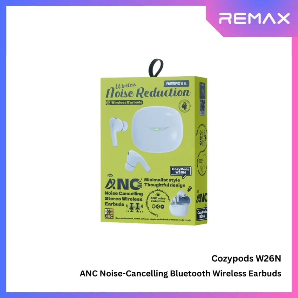 REMAX - AUDÍFONO BT5.4 ANC W26N COZYBUDS - BLANCO - 3