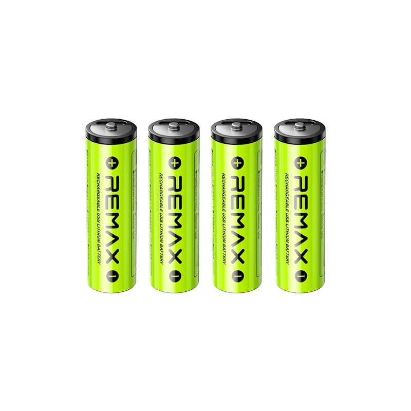 REMAX - BATERÍA RECARGABLE AAA PACK 4 UNIDADES USB LITHIUM BATTERY 814MWH - 1