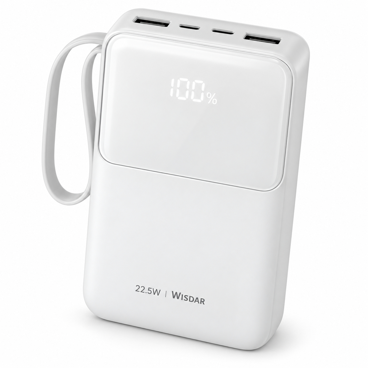 WESDAR - POWERBANK 22,5W PD FAST CHARGE C/CABLES 10000MAH S1110- BLANCO - 1