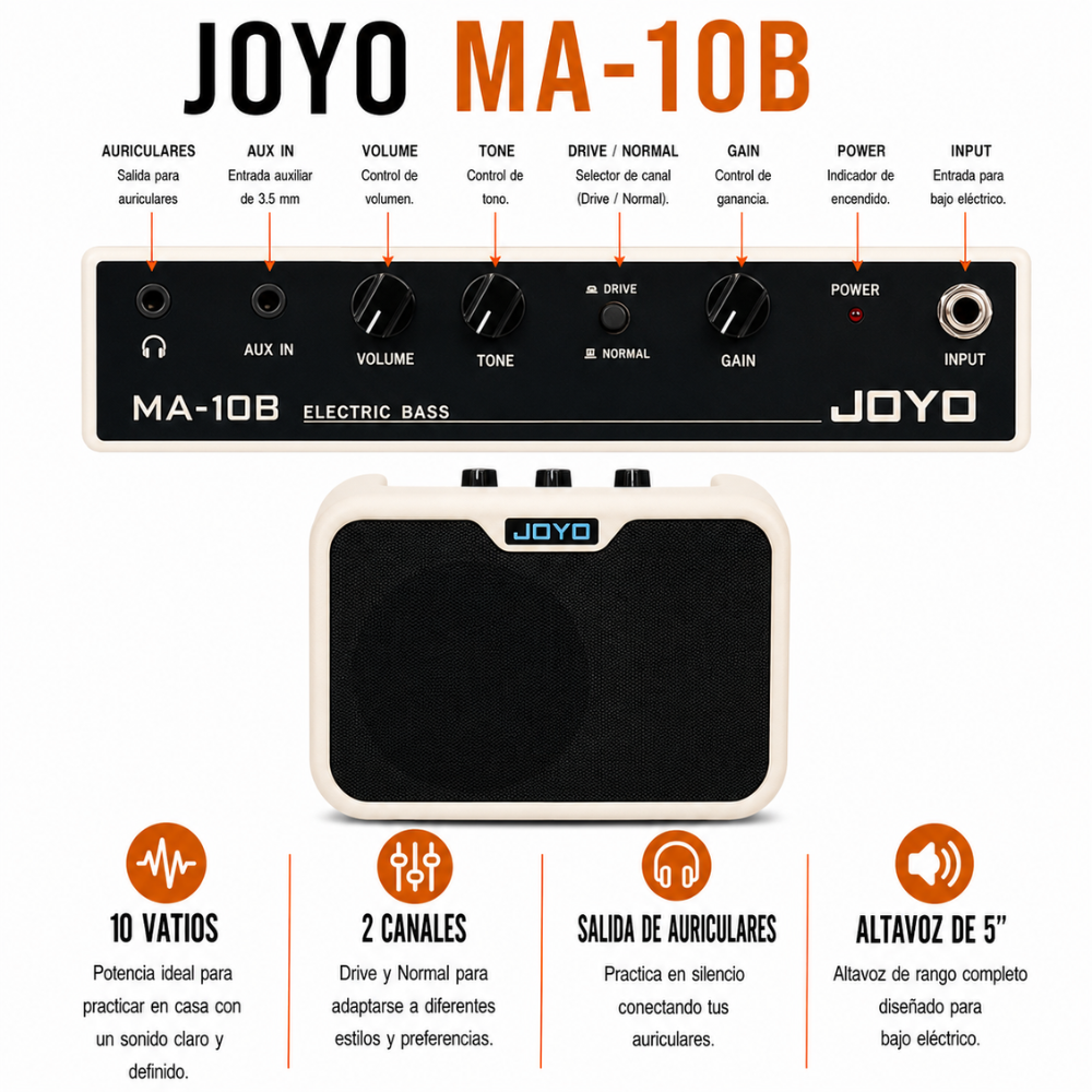PACK VOZZEX DE BAJO NEGRO + AMPLIFICADOR 10W - 3