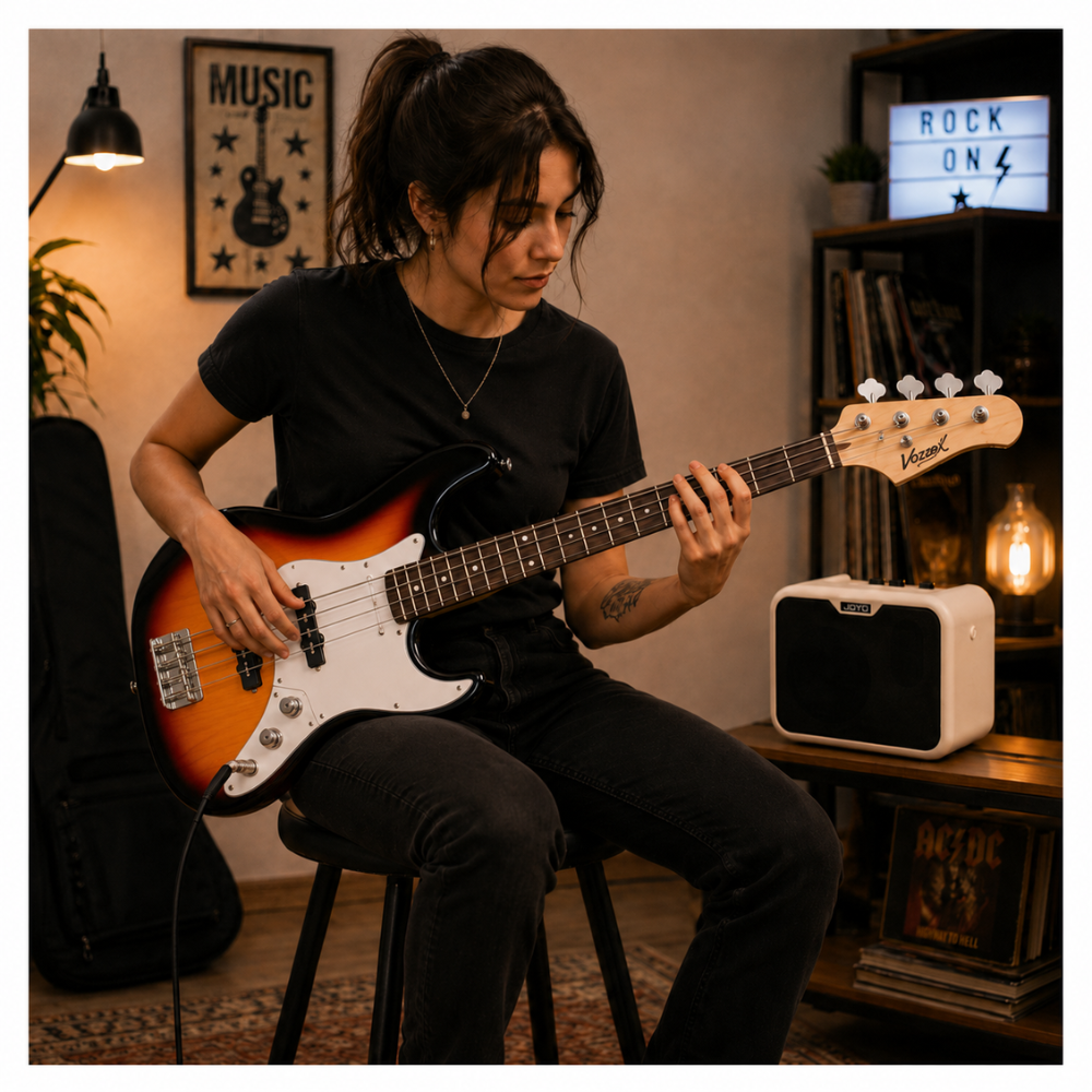 PACK VOZZEX DE BAJO SUNBURST + AMPLIFICADOR 10W - 6