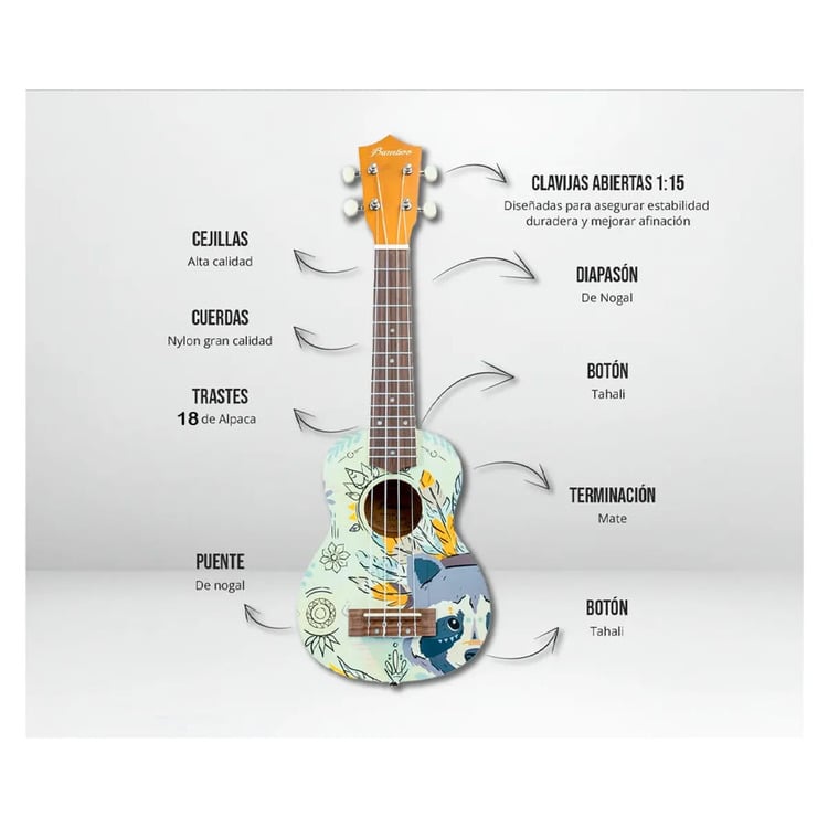 UKELELE CONCIERTO DREAMS LINE - BOHO - 2