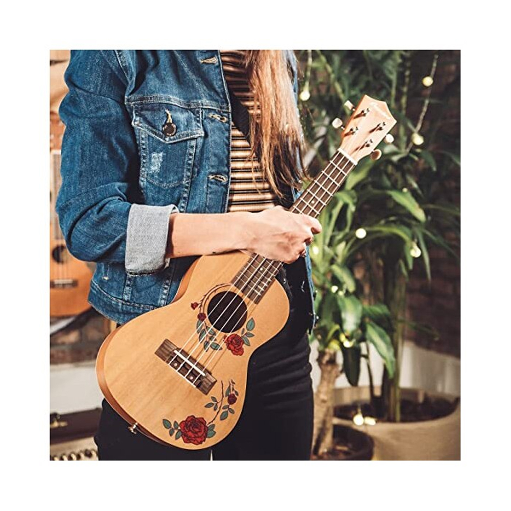 UKELELE CONCIERTO FLOWERS LINE - ROSES - 4