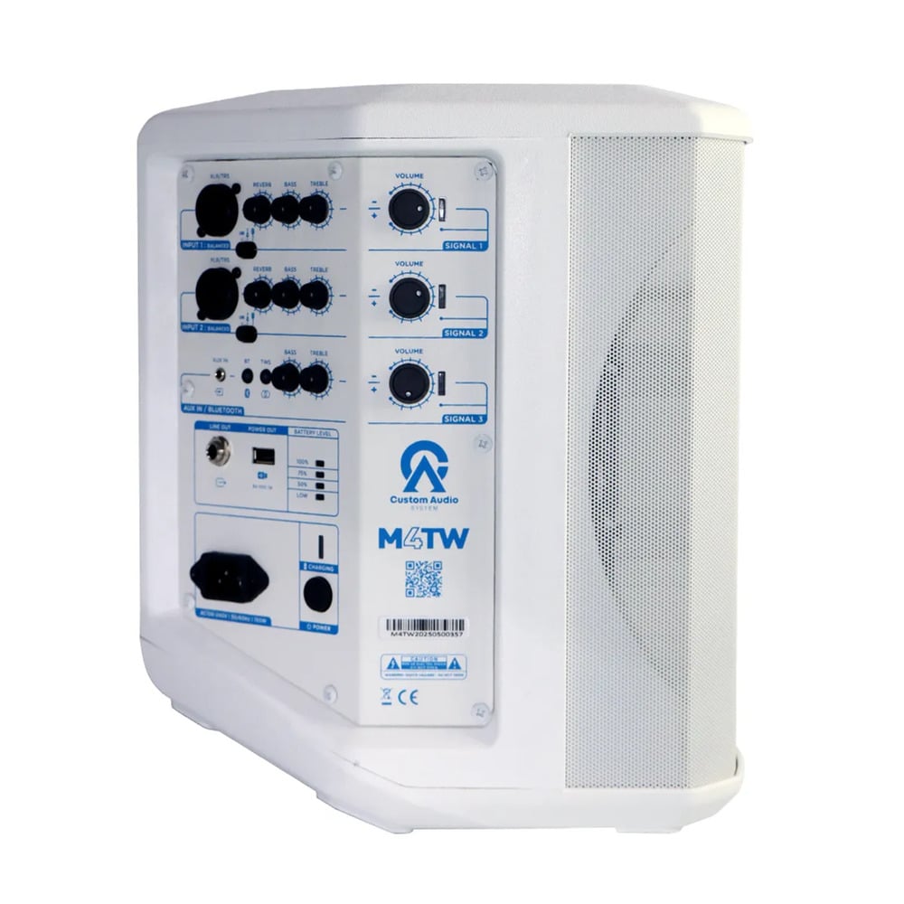 CUSTOM AUDIO PARLANTE BLUETOOTH PORTATIL M4T WHITE - 2