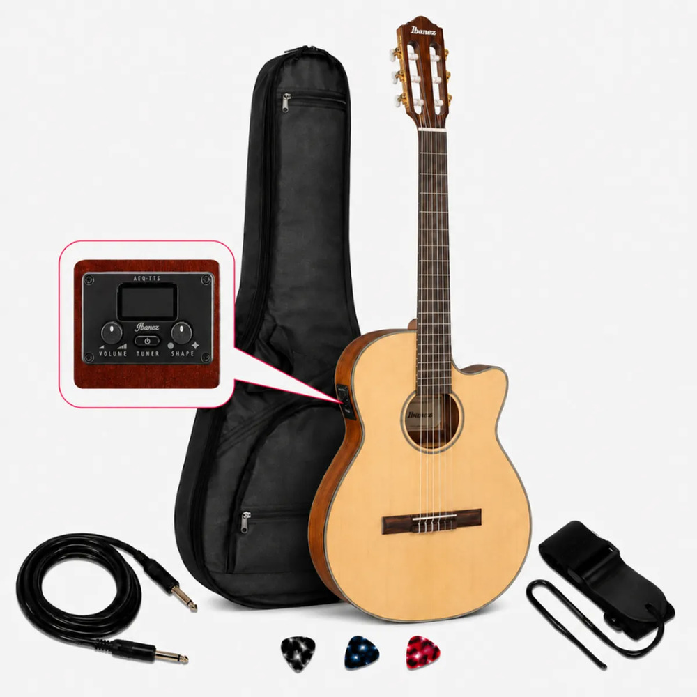 GUITARRA ELECTROACUSTICA AEG50N NATURAL HIGH GLOSS PACK - 1