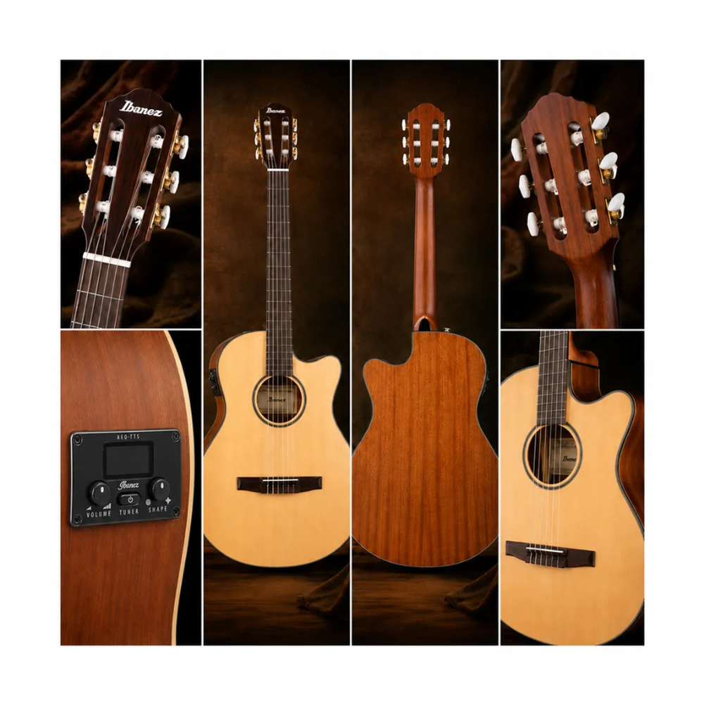 GUITARRA ELECTROACUSTICA AEG50N NATURAL HIGH GLOSS PACK - 5