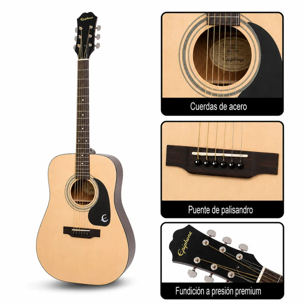 GUITARRA ACUSTICA DR-100 NATURAL PACK - 2