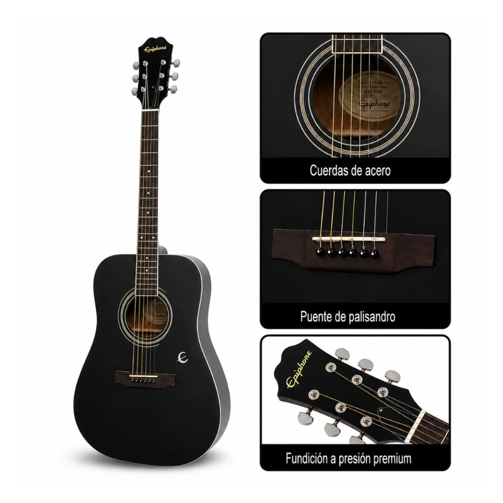 GUITARRA ACUSTICA DR-100 EBONY PACK - 2