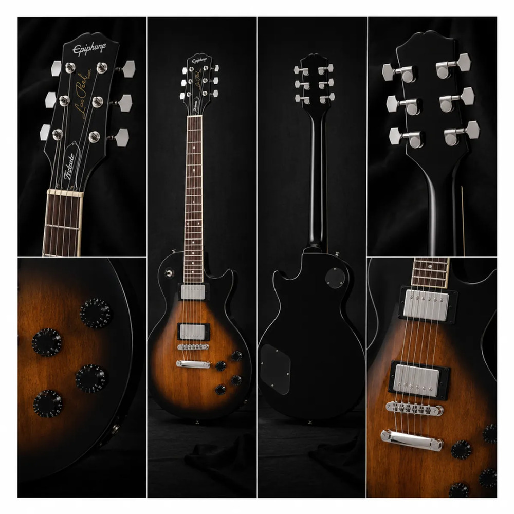 LES PAUL TRIBUTE VINTAGE SUNBURST - MARSHALL 15W - 5