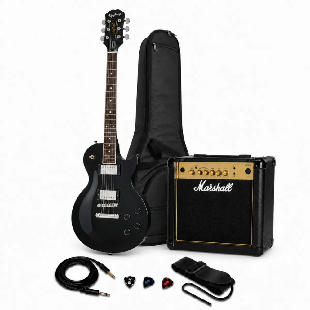 LES PAUL TRIBUTE EBONY - MARSHALL 15W - 1