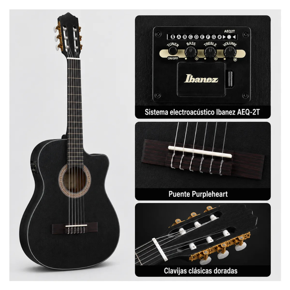 GUITARRA ELECTROACUSTICA GA5MHTCE WEATHERED BLACK OPEN PORE PACK - 2