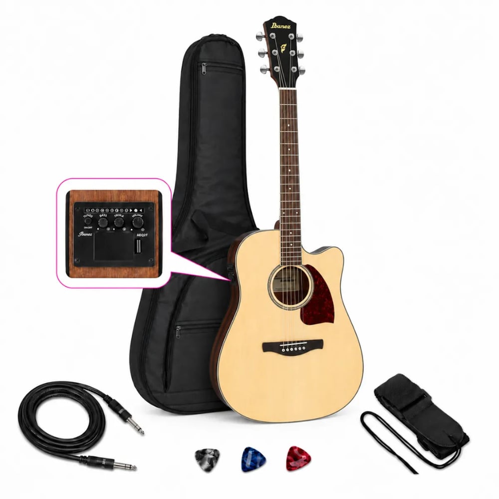 GUITARRA ELECTROACÚSTICA PF16WCE NATURAL HIGH GLOSS PACK - 1