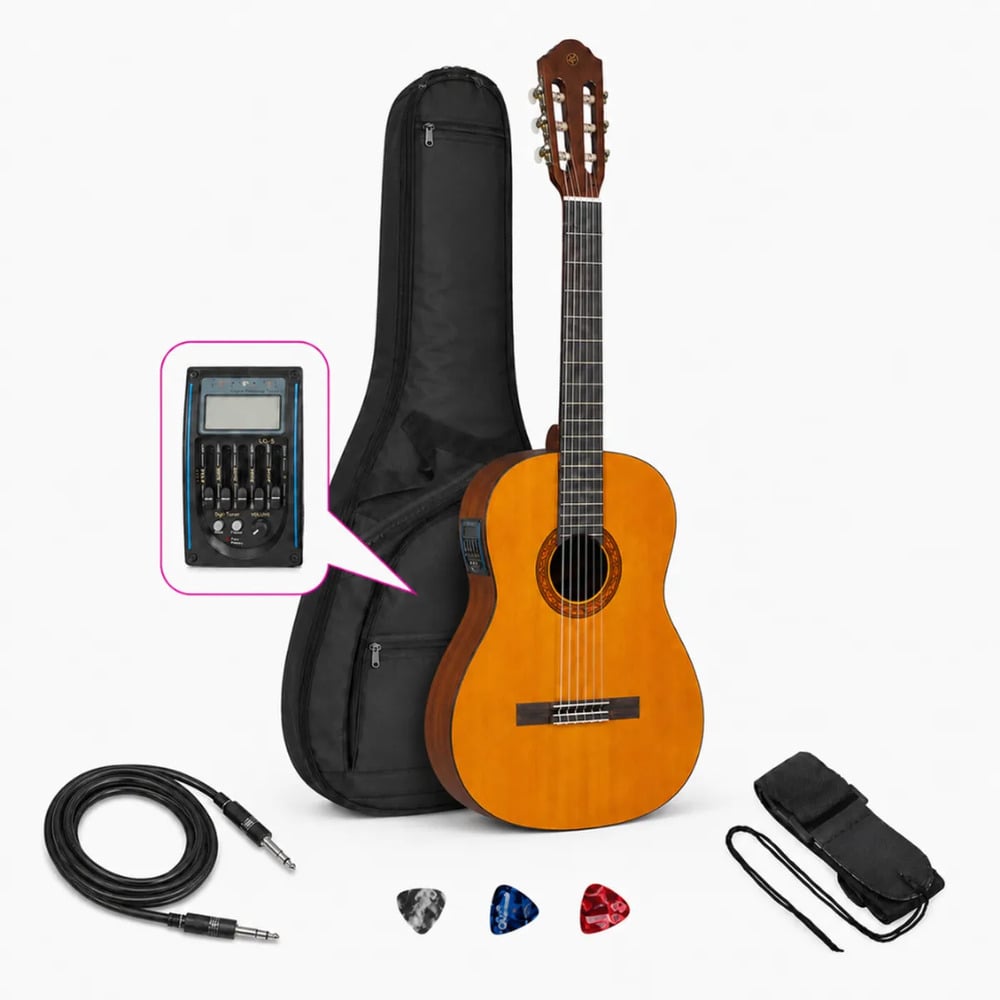 GUITARRA CLÁSICA YAMAHA C40 ELECTROACÚSTICA - 1