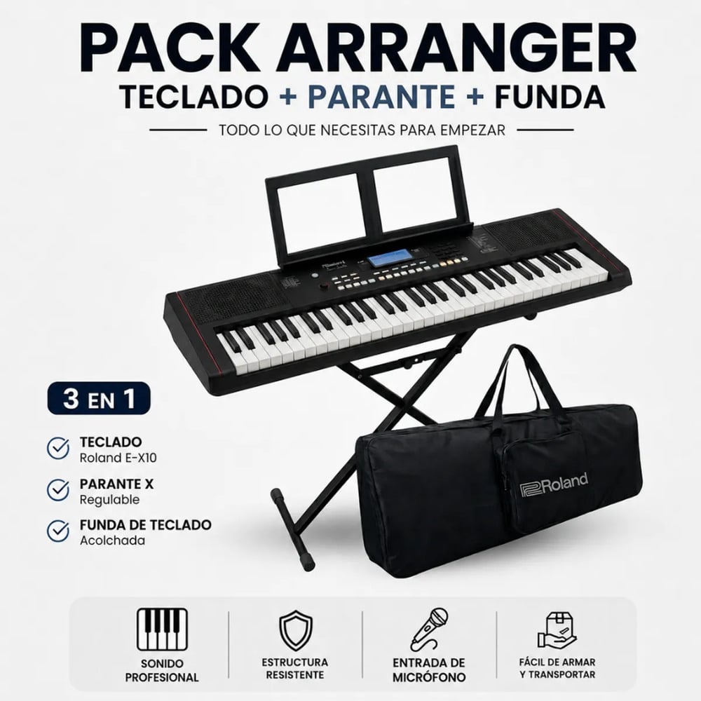 TECLADO ROLAND E-X10 PACK ARRANGER - 3
