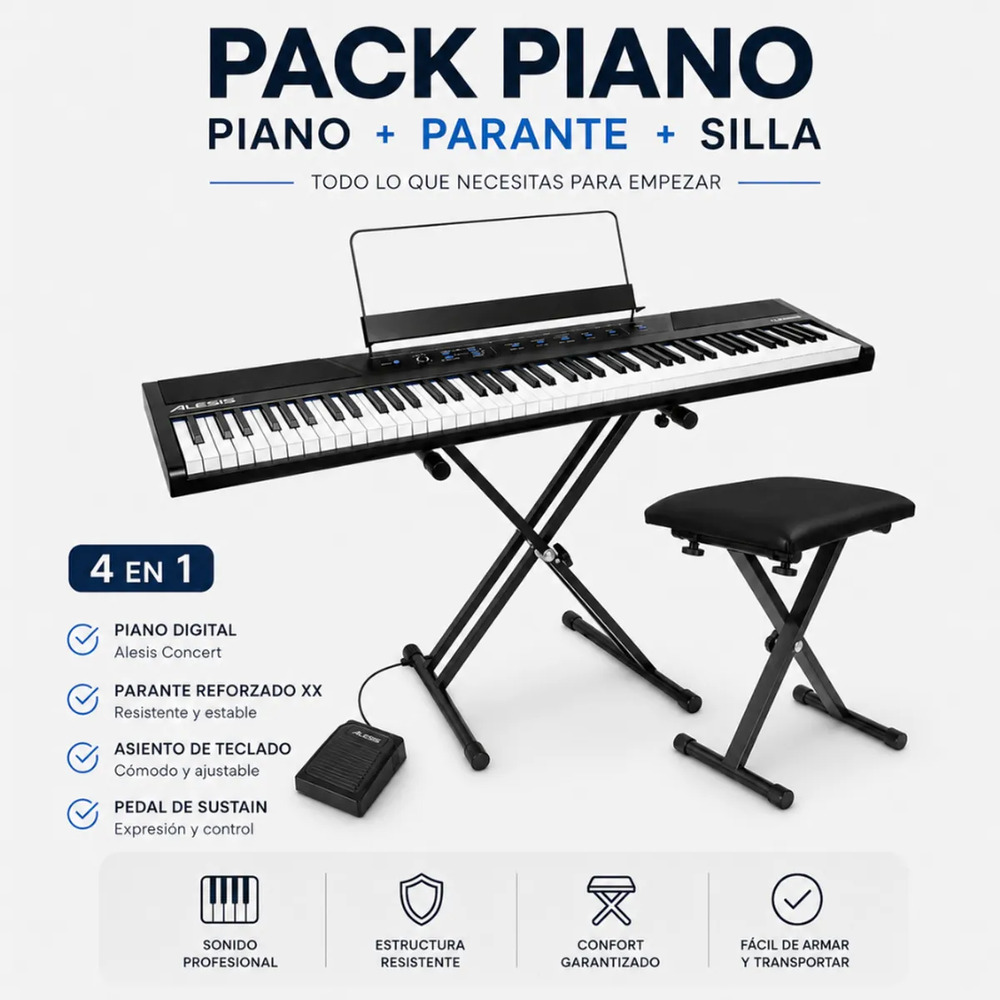 PIANO DIGITAL ALESIS CONCERT PACK - 3