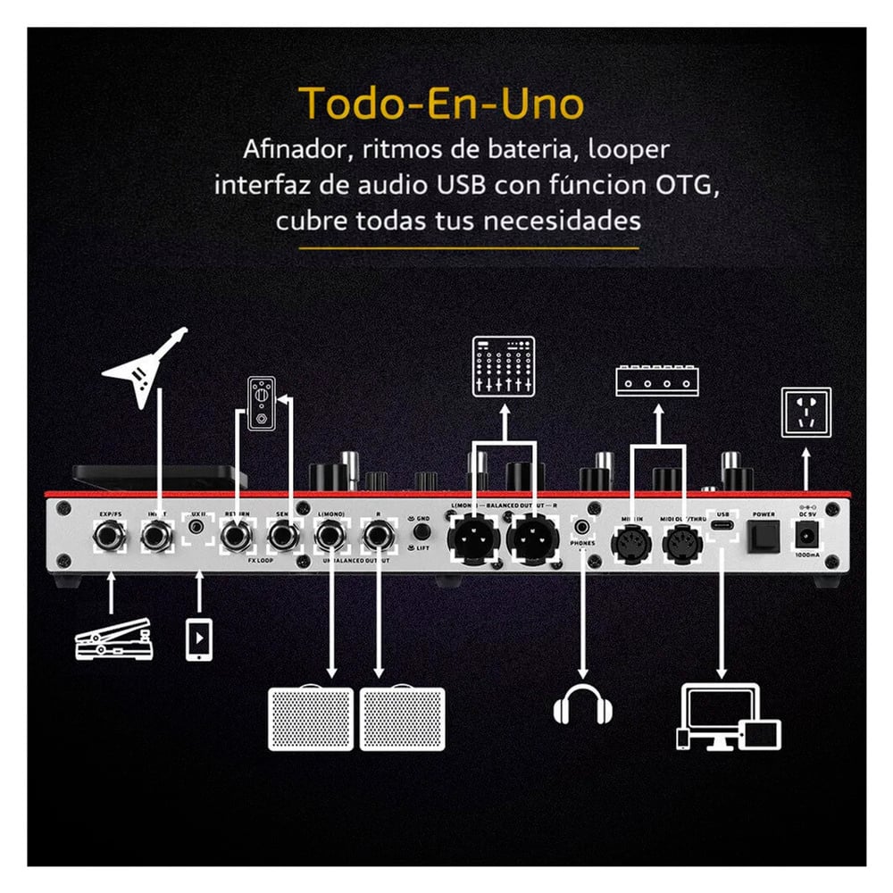 PEDALERA MULTIEFECTOS VALETON GP-200R PACK - 4