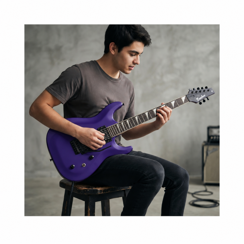 GUITARRA ELECTRICA BOKY HH PURPLE PACK - 6