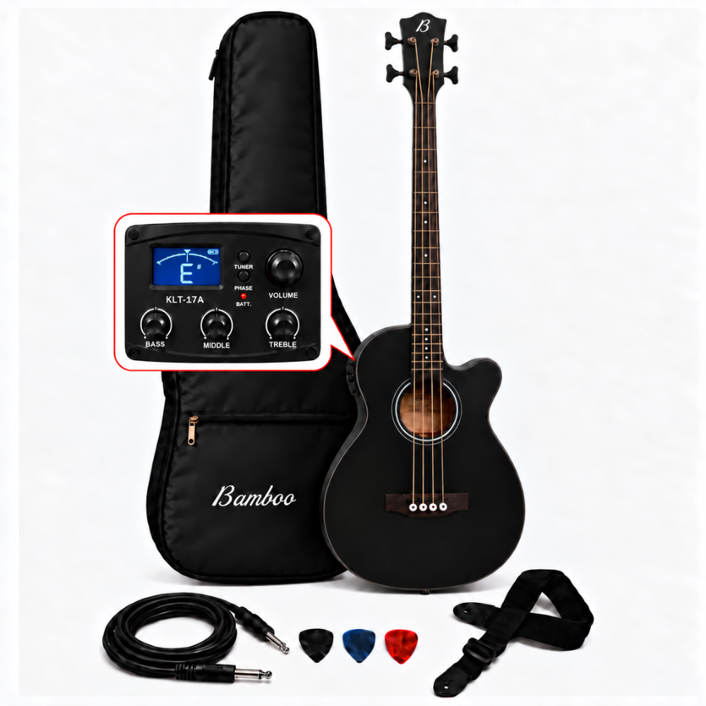 BAJO ELECTROACUSTICO BLACK 40" PACK - 1
