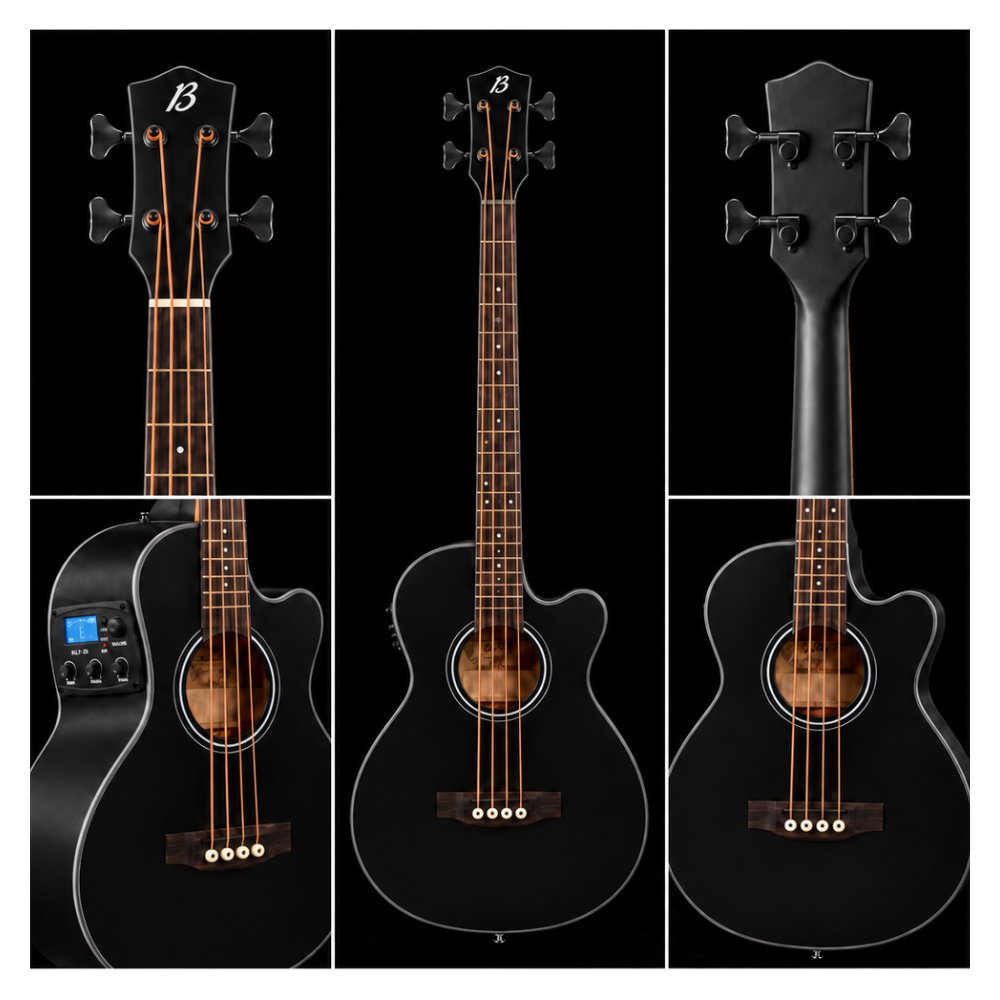 BAJO ELECTROACUSTICO BLACK 40" PACK - 4