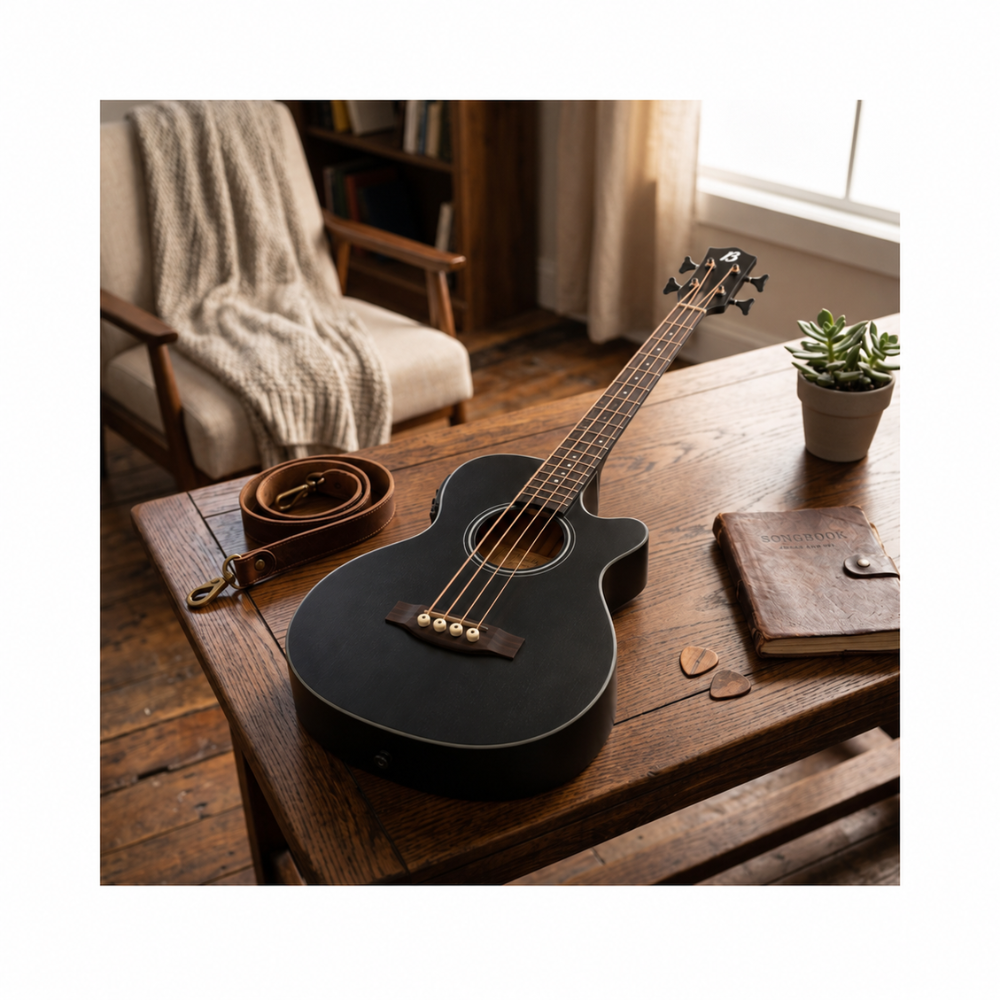 BAJO ELECTROACUSTICO BLACK 40" PACK - 5