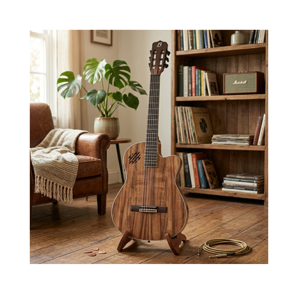 GUITARRA ELECTROCLASICA PRO SLIM KOA 39' PACK - 6