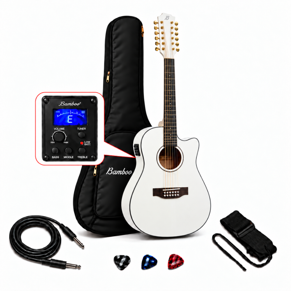 GUITARRA ELECTROACUSTICA DOCEROLA LINDEN BLANCA 42' PACK - 1