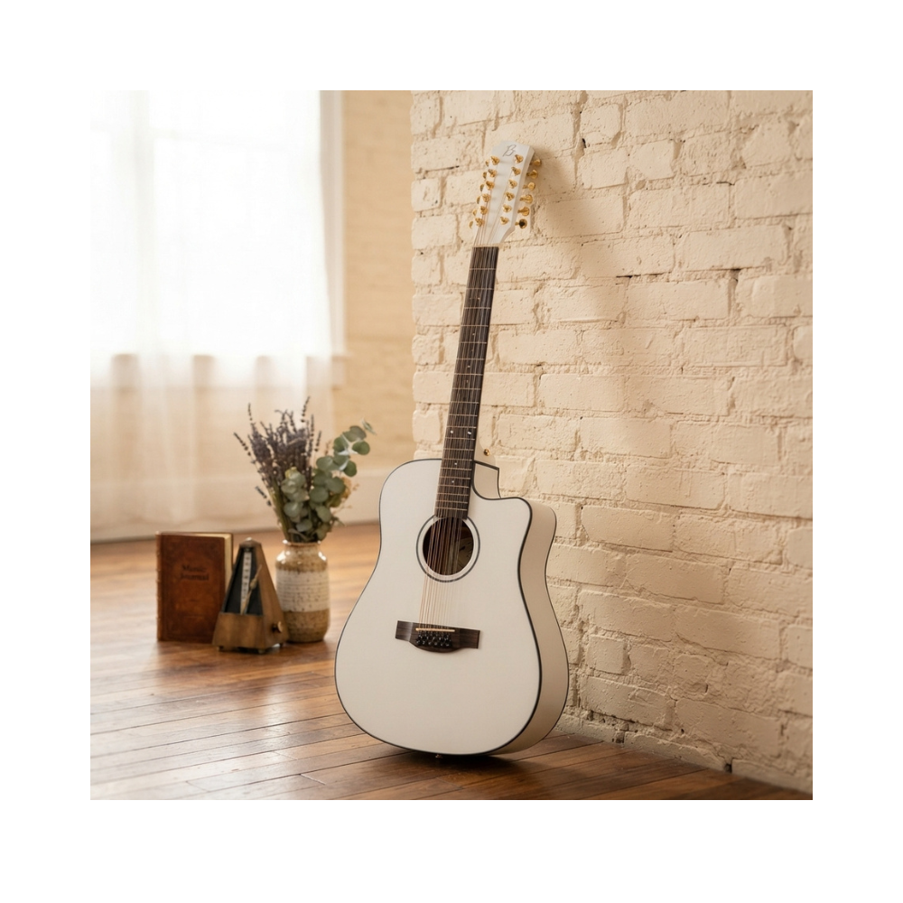 GUITARRA ELECTROACUSTICA DOCEROLA LINDEN BLANCA 42' PACK - 6