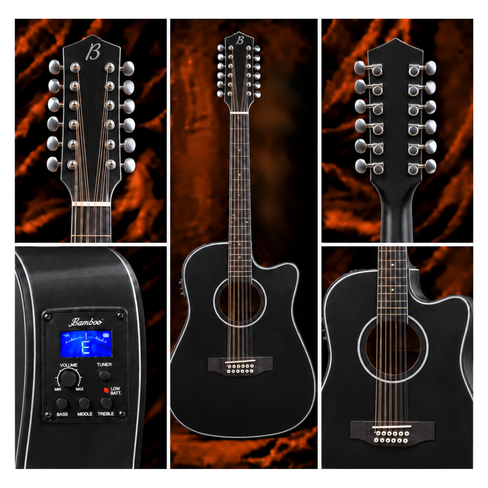 GUITARRA ELECTROACUSTICA DOCEROLA MAHOGANY BLACK 42' PACK - 5