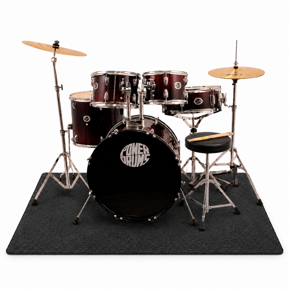 SET DE BATERIA ACUSTICA CPJ-5 FLASH FADE BLACK RED - 1