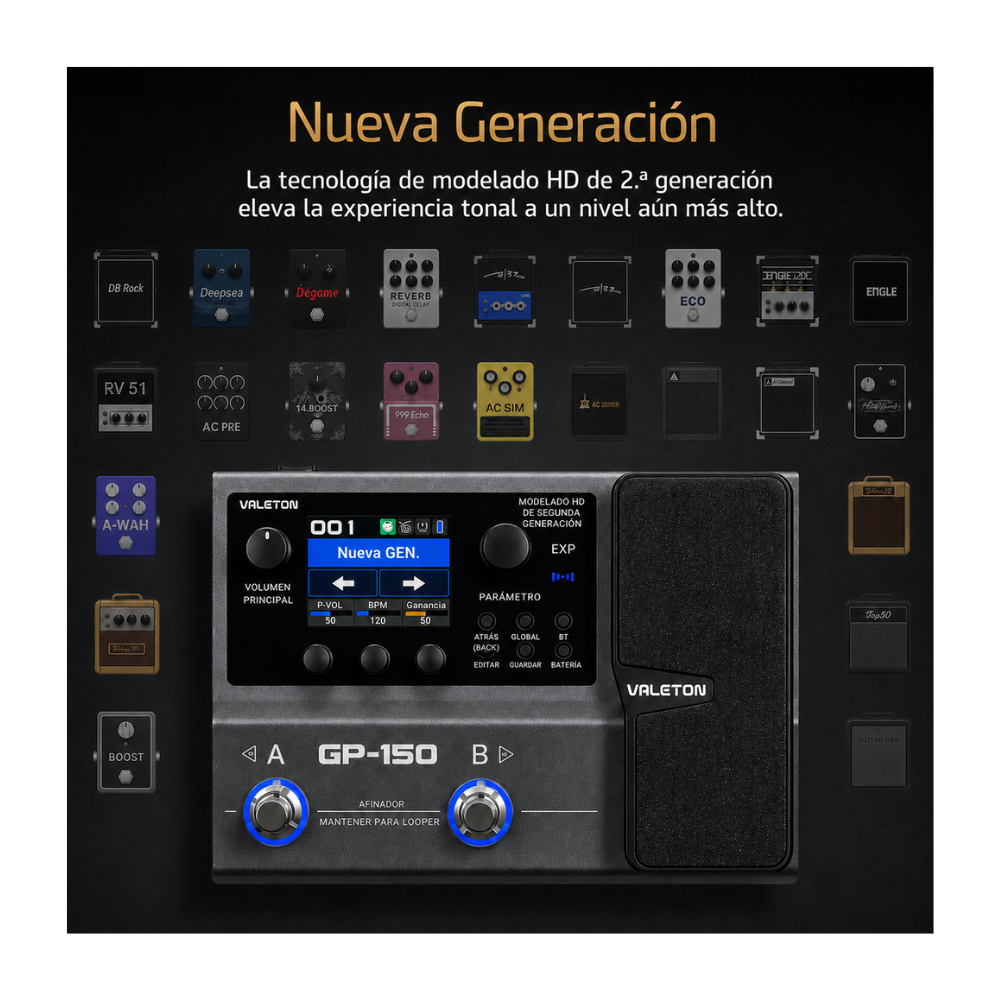 PEDALERA MULTIEFECTOS VALETON GP-150 PACK - 6