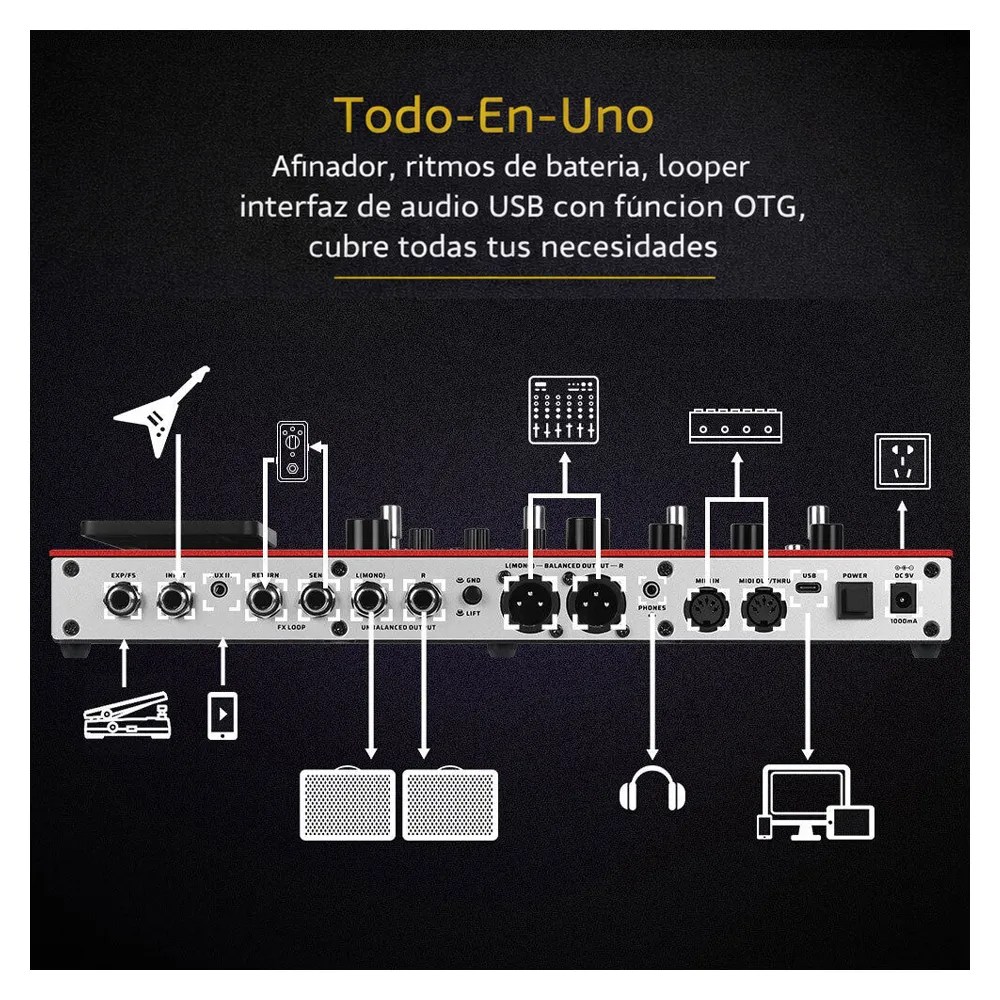 PEDALERA MULTIEFECTOS VALETON GP-200X PACK - 4