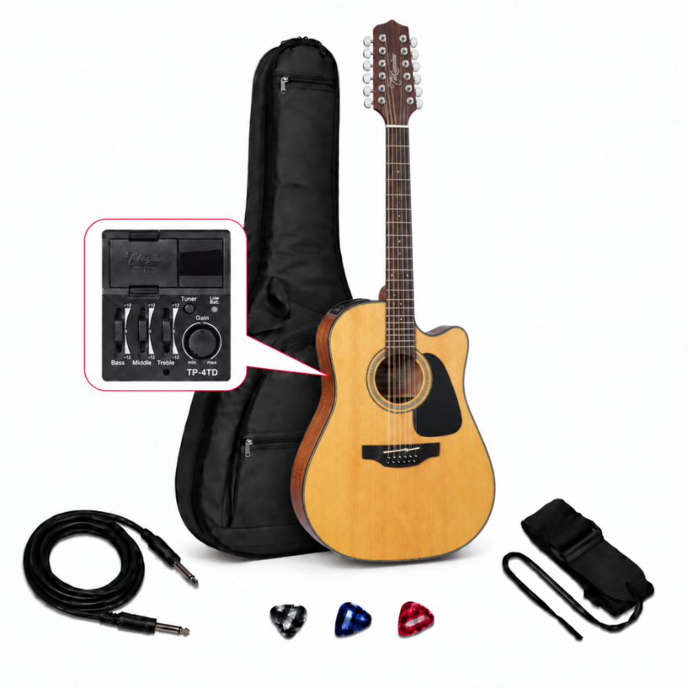 GUITARRA ELECTROACUSTICA GD30CE DOCEROLA NATURAL TAPA SOLIDA PACK - 1
