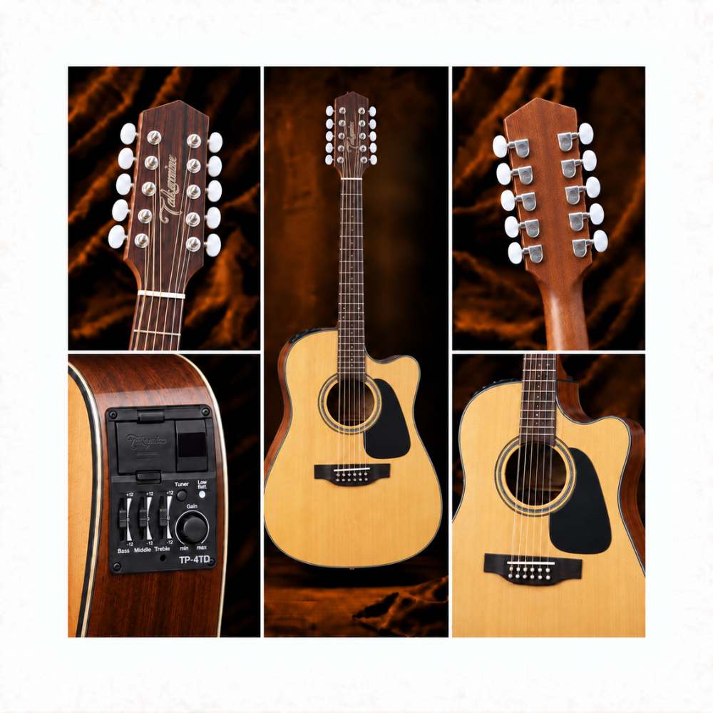 GUITARRA ELECTROACUSTICA GD30CE DOCEROLA NATURAL TAPA SOLIDA PACK - 5