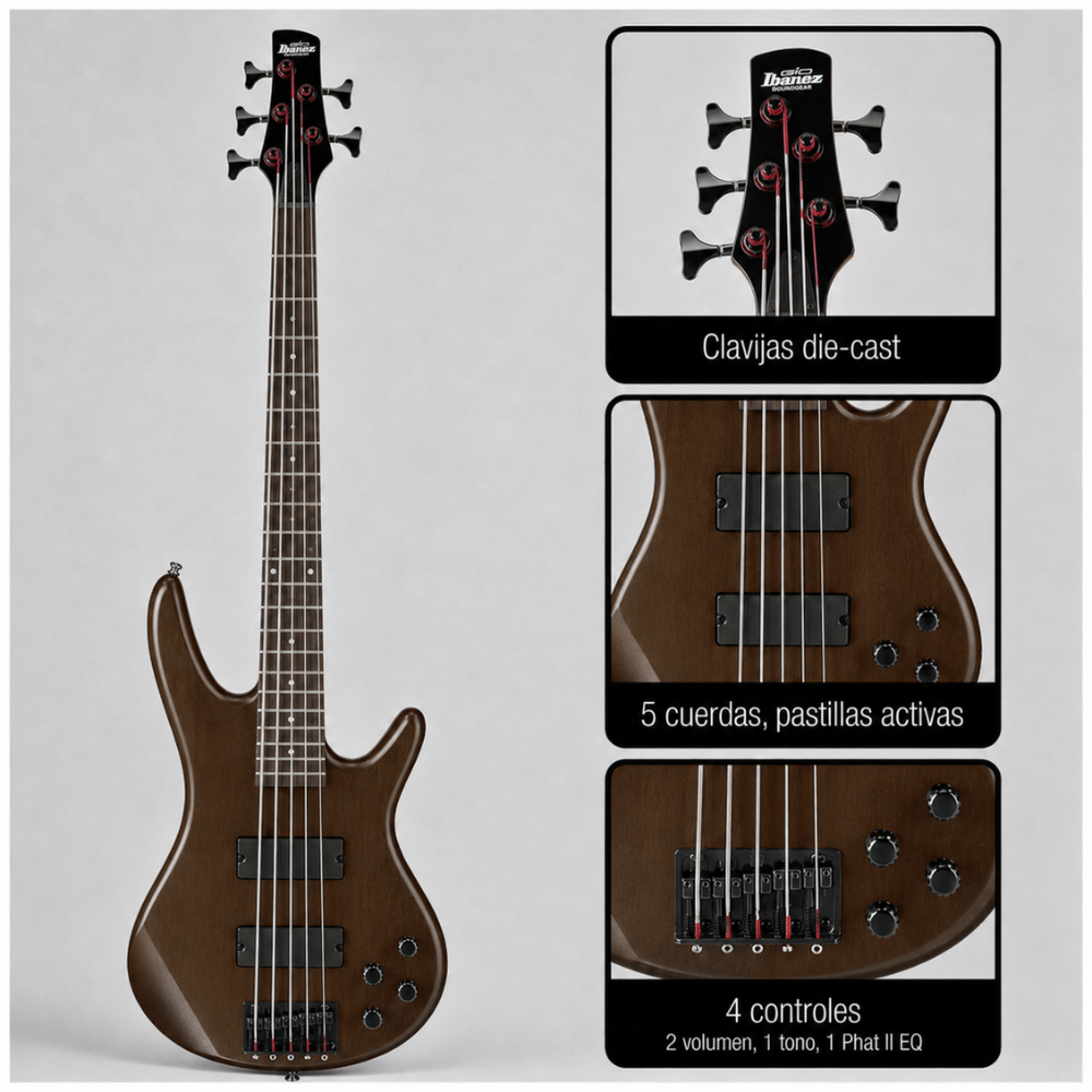 GIO BASS PACK GSR205B WALNUT FLAT - AMPLIFICADOR JOYO 30W - 2