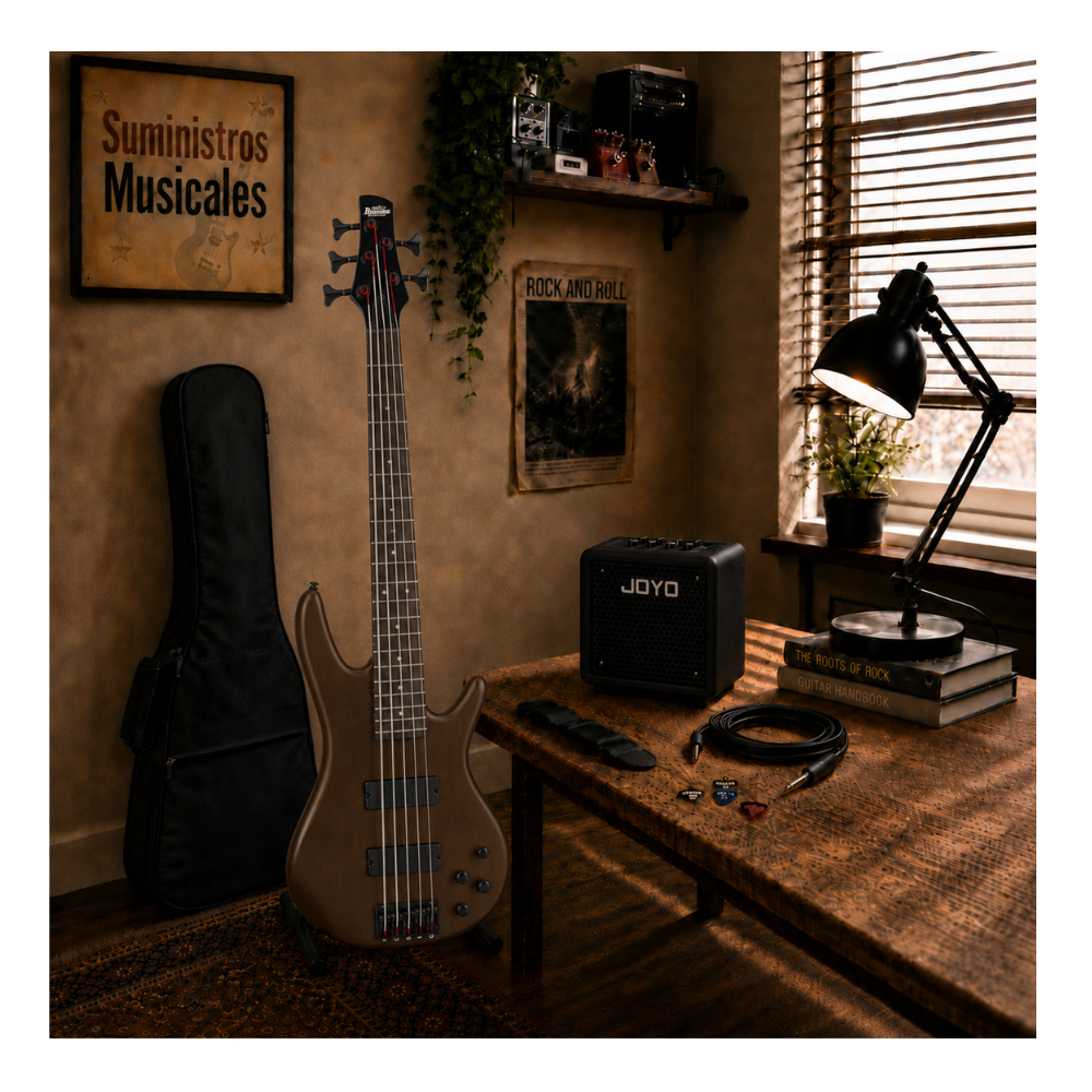 GIO BASS PACK GSR205B WALNUT FLAT - AMPLIFICADOR JOYO 30W - 7