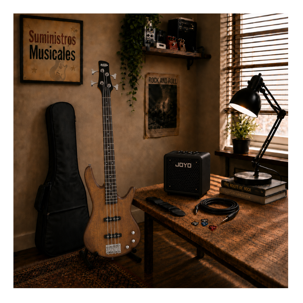 GIO BASS PACK GSR180 LIGHT BROWN FLAT - AMPLIFICADOR JOYO 30W - 7