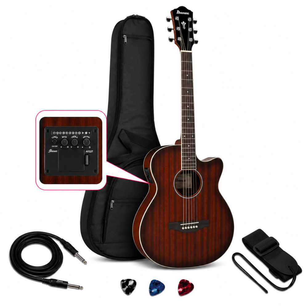 GUITARRA ELECTROACUSTICA AEG7MH VIOLIN SUNBURST HIGH GLOSS PACK - 1