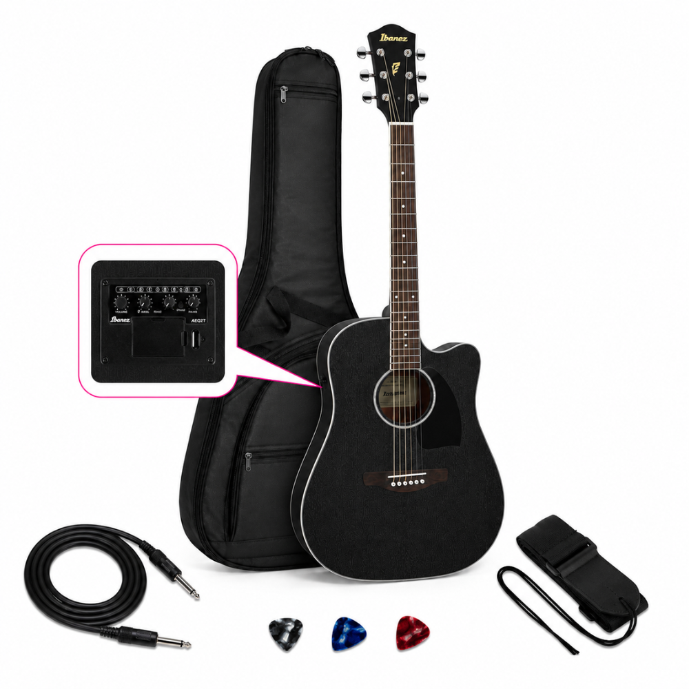 GUITARRA ELECTROACUSTICA PF16MWCE WEATHERED BLACK OPEN PORE PACK - 1