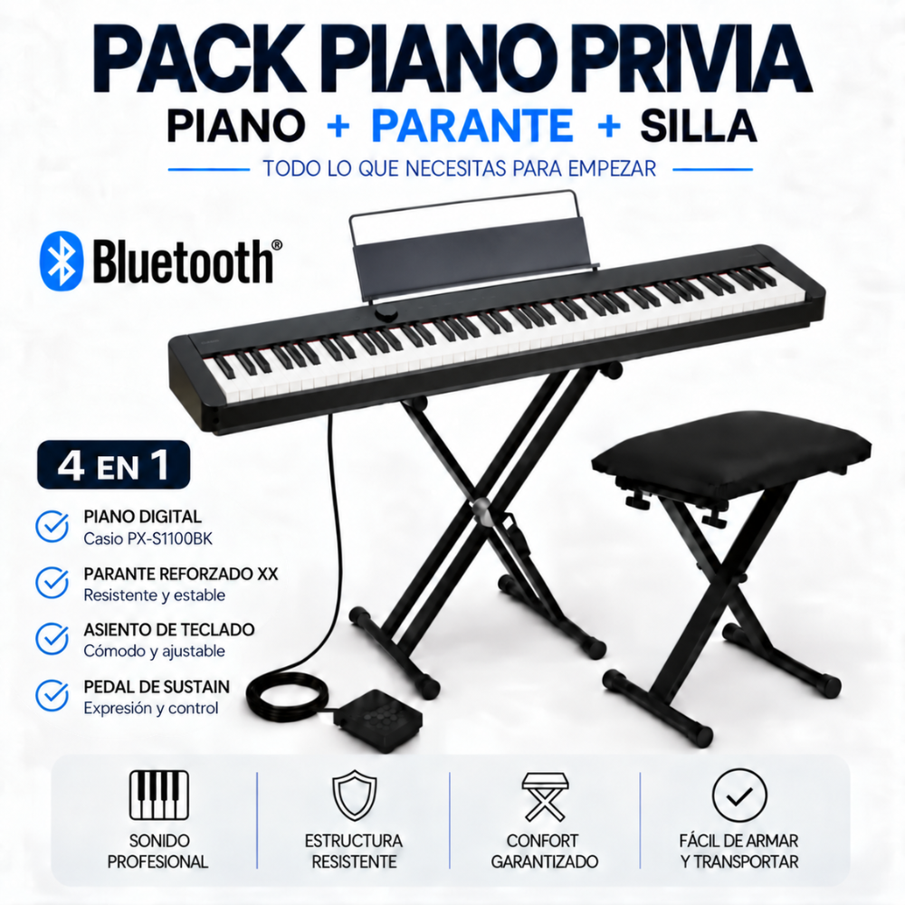 PIANO DIGITAL PRIVIA PX-S1100 BLACK PACK - 3
