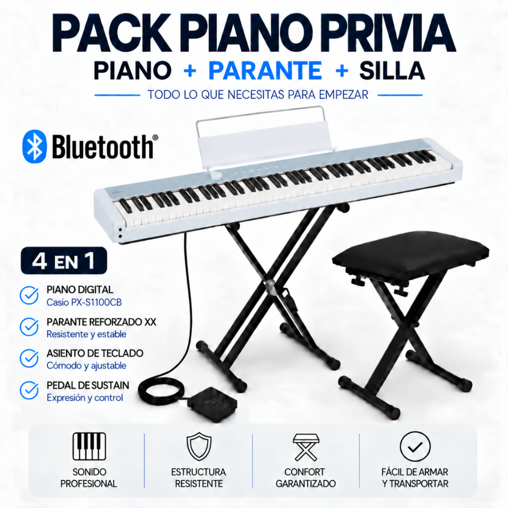 PIANO DIGITAL PRIVIA PX-S1100 CALM BLUE PACK - 3
