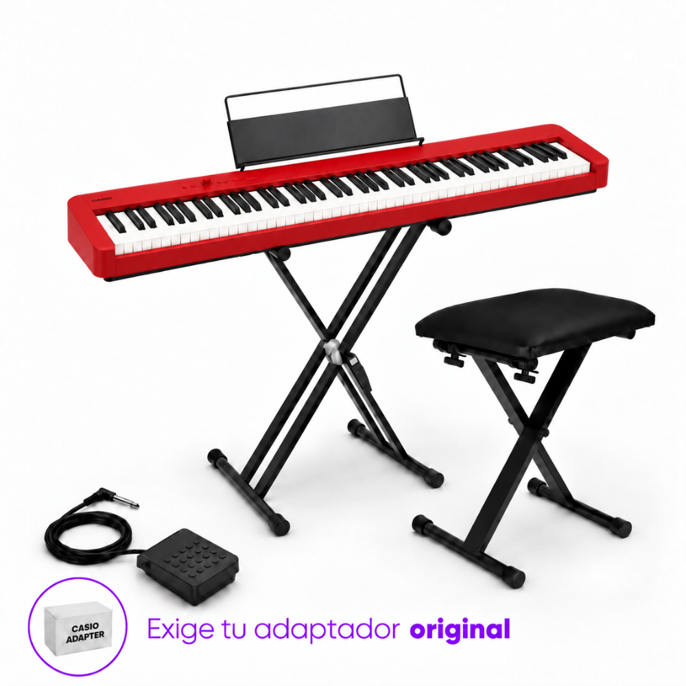 PIANO DIGITAL CASIO CDP-S160 RED PACK - 1