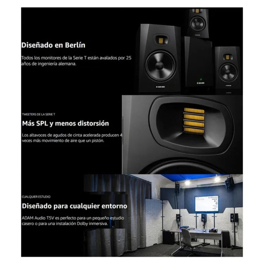 MONITOR DE ESTUDIO ADAM AUDIO T5V PAR - 5