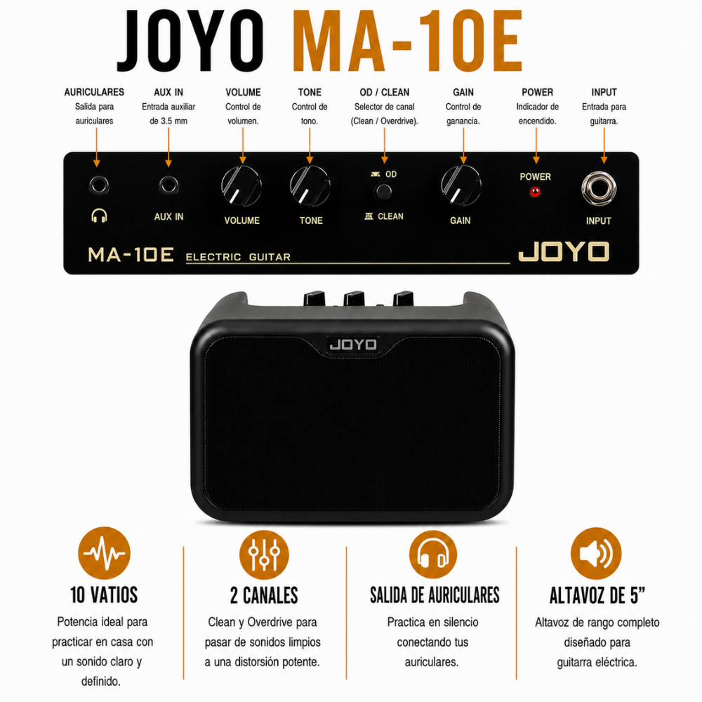 PACK ELECTRICO STRATO SSH WHITE - AMPLIFICADOR JOYO 10W - 3