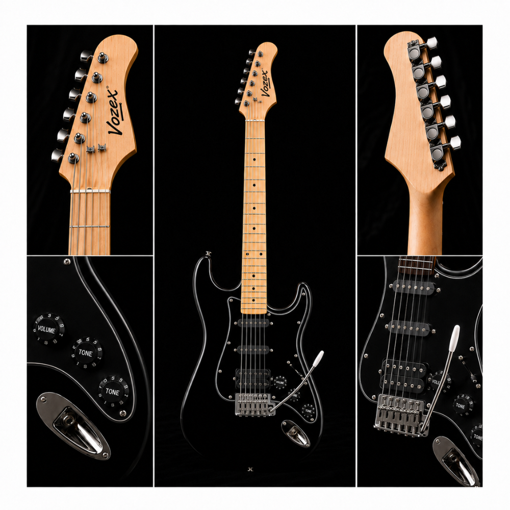 PACK ELECTRICO STRATO SSH BLACK BK- AMPLIFICADOR JOYO 10W - 5