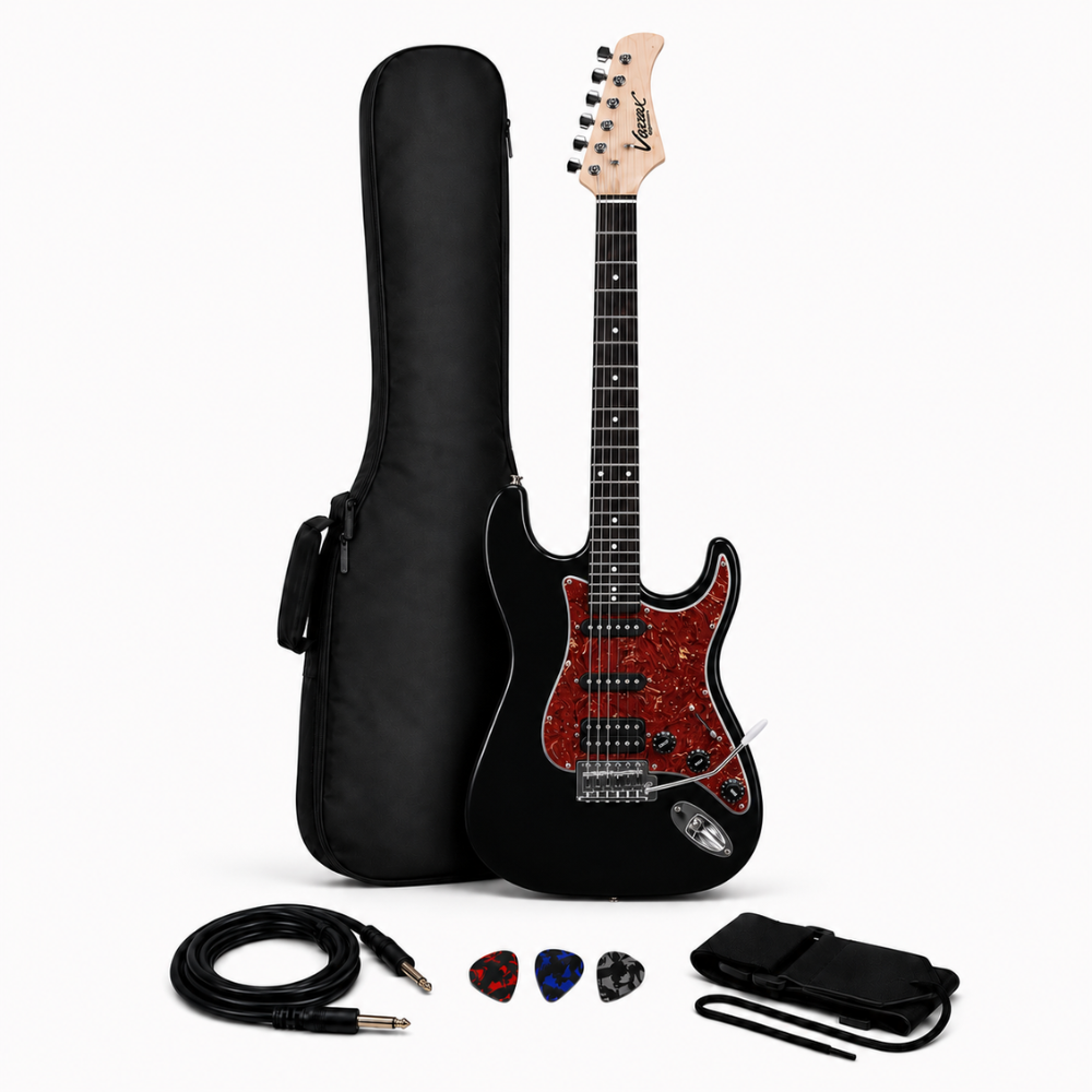 GUITARRA ELÉCTRICA STRATOCASTER TAMAÑO ADULTO BLACK RD - 1