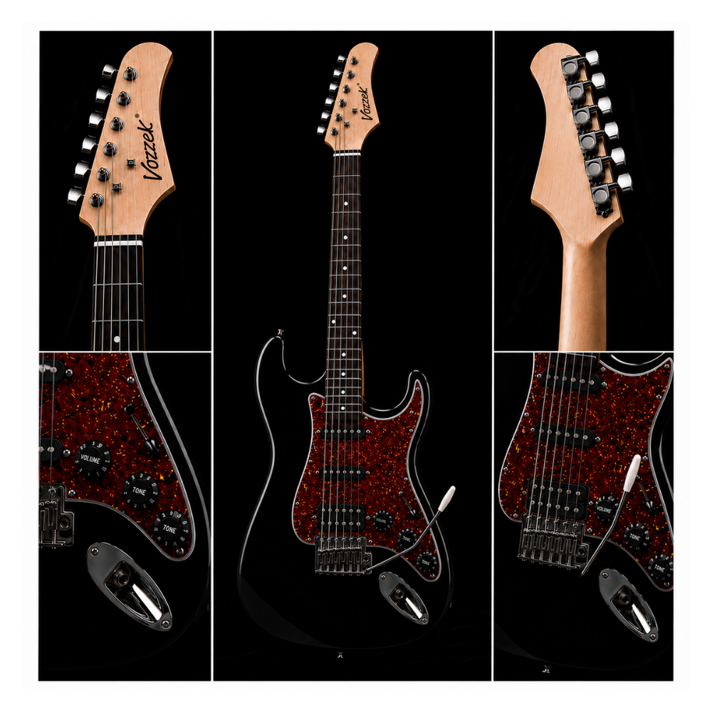 GUITARRA ELÉCTRICA STRATOCASTER TAMAÑO ADULTO BLACK RD - 4